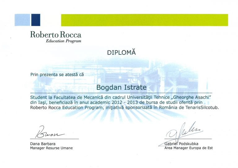Roberto Rocca Scholarship Award